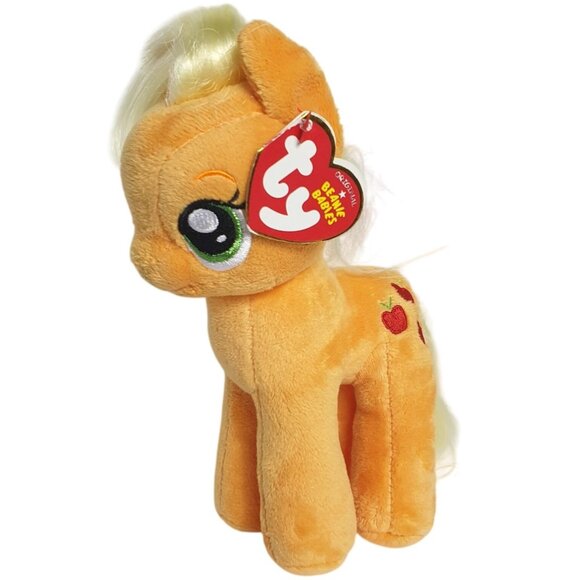 Ty My Little Pony Applejack 7.5" Plush Beanie Baby 2014 Tags Apples Embroidered - Picture 1 of 9
